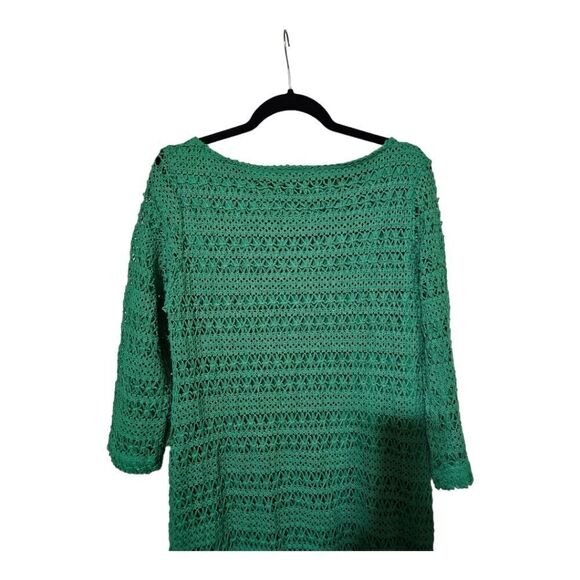 SHARAGANO Green Knitted Dress - Size 14‎ - Picture 4 of 9